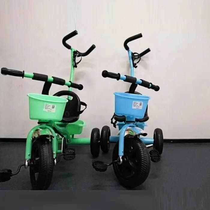 Toddler 2-in-1 Baby Tricycle with Adjustable Push Handle