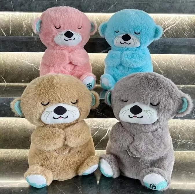 KidsSansar - Breathing Otter Plush Soothing Bear Baby Sleep Snuggle Buddy Teddy Toy