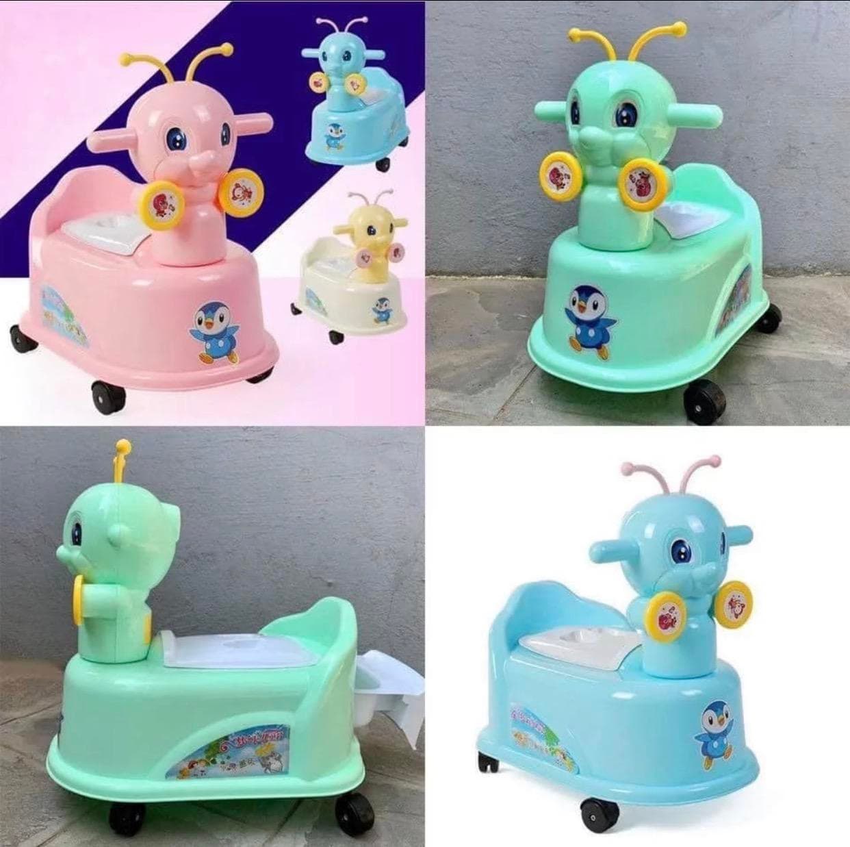 KidsSansar - Baby Musical Handle Cartoon Potty With Moveable System