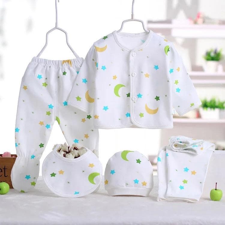 KidsSansar - New Born Baby Winter 5 Pcs Cloth Set