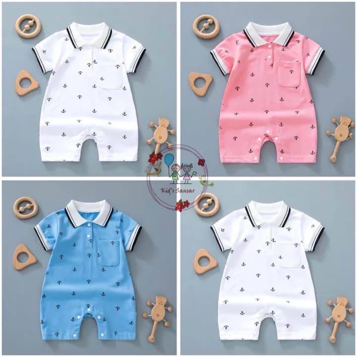KidsSansar - Baby Cotton Short Sleeve Onesie Romper Jumpsuit
