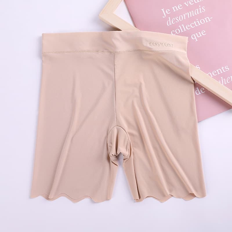 Women Safety Short Pants Large Size Ice Silk Seamless Female Boxer Boyshort Under Skirt Ladies Underpants Underwear