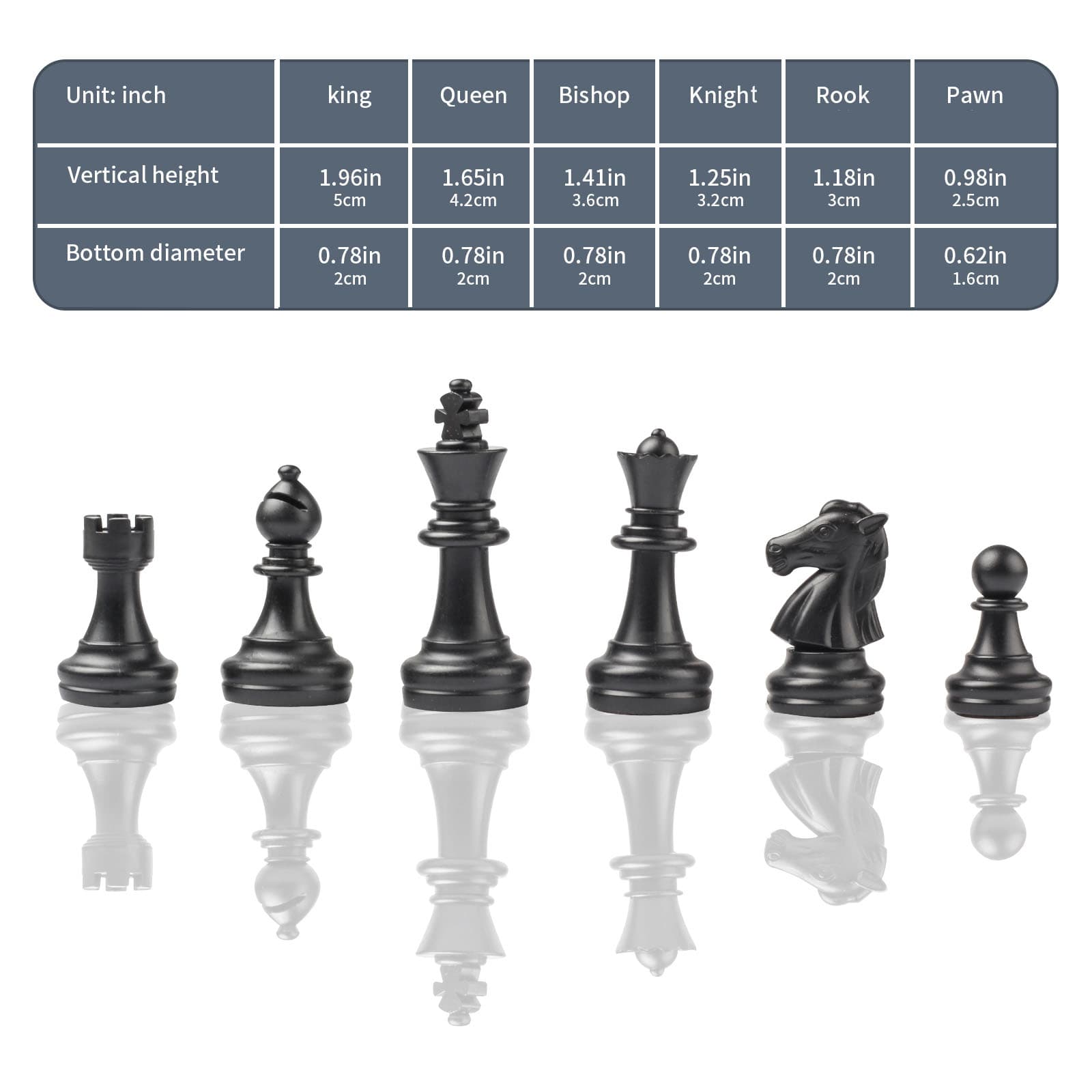 Medium Folding Board 2-In-1 Travel Magnetic Chess & Checkers Board Game