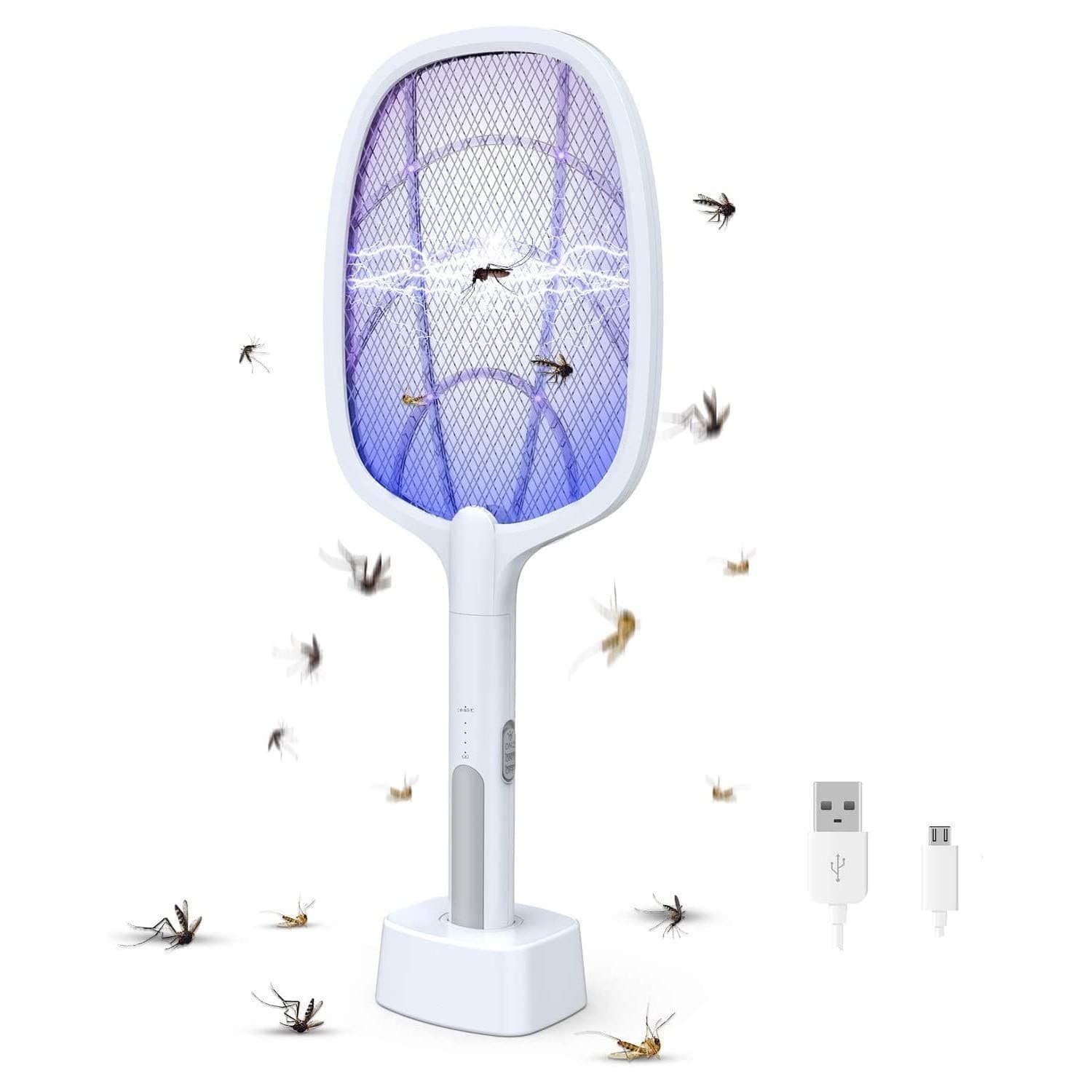 Anley Mosquito Racket With UV Light Lamp | 1200mAh Rechargeable Battery | Effective Mosquito Killer Bat
