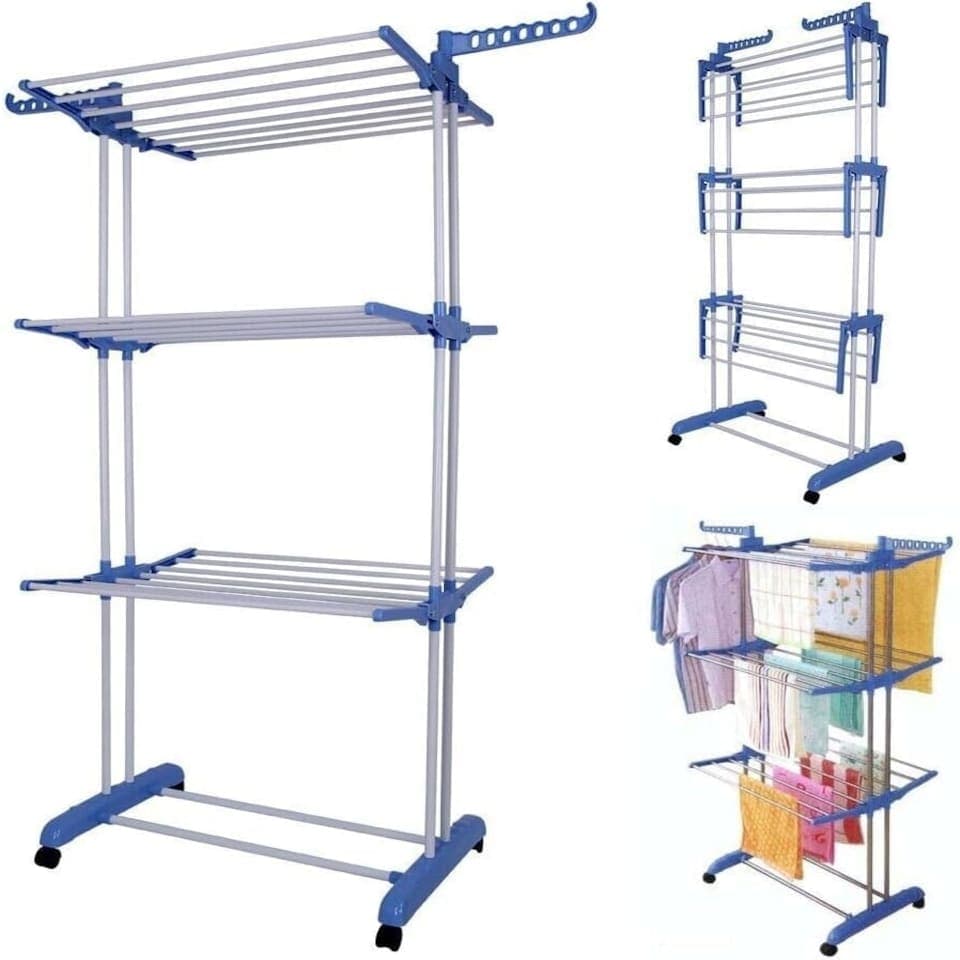 New 3-Tier Foldable Clothes Drying Rack Indoor Clothes Hanger Drying Rack
