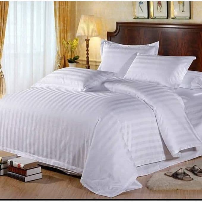 Single White Stripes Quilt Cover Sirak Khol Sirak Cover Mix Cotton Twin/ Single Size 60*90 Inch 150*200 CM (Only Single Sirak Khol)
