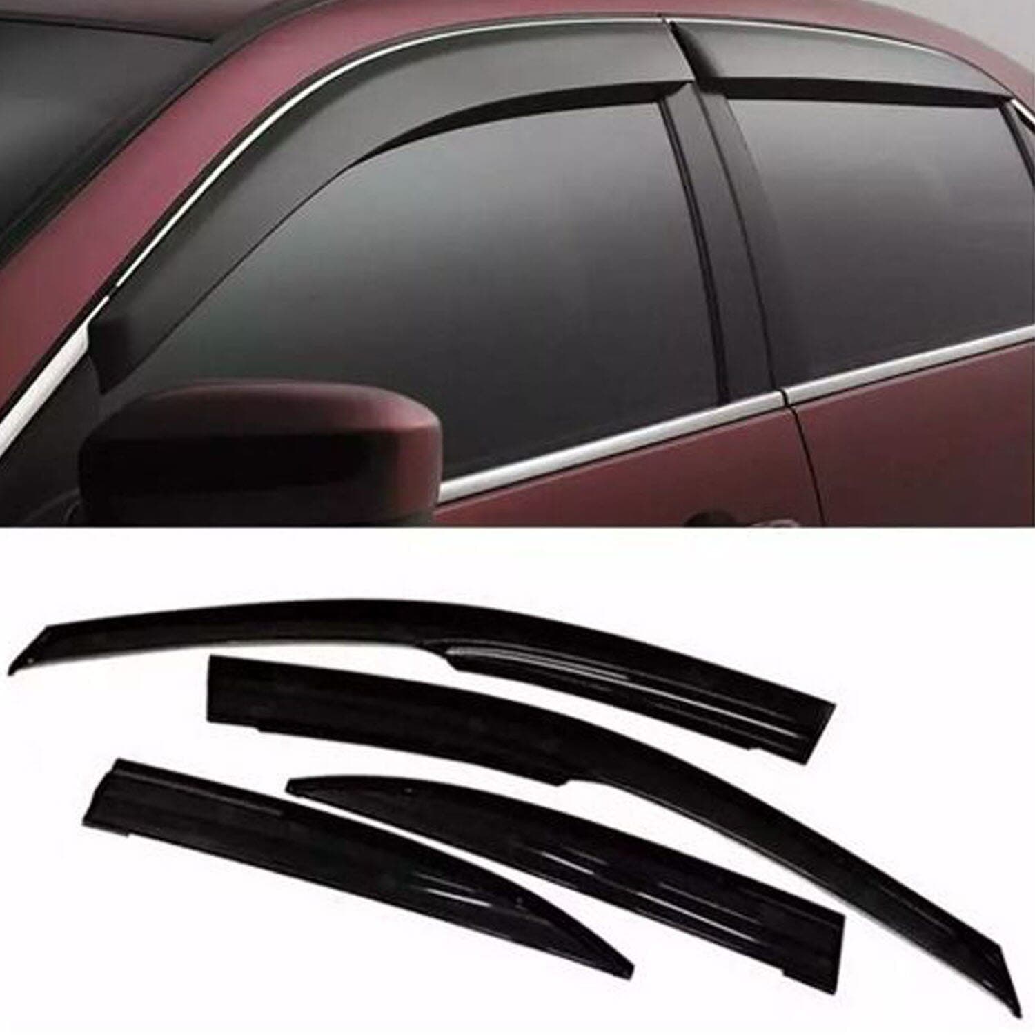 Jeep Compass Car Rain Shield Door Visor Set Rain Guard