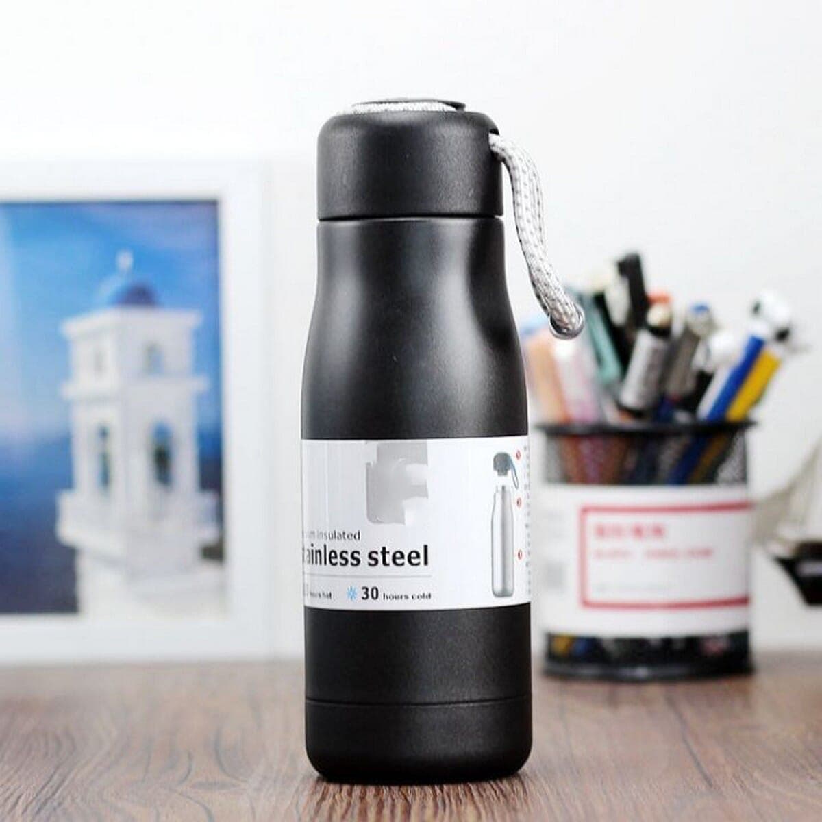 The Best Sport Vacuum Cup Travel Thermos Tumbler Bottle Stainless Steel Mug-500ml (Black)