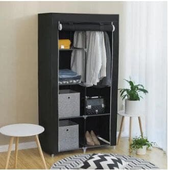 Portable Closet Storage Organizer Wardrobe Clothes Rack