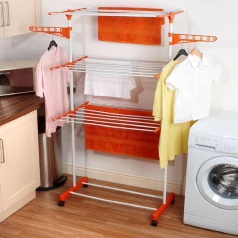 Carbon Steel, Plastic Floor Cloth Dryer Stand