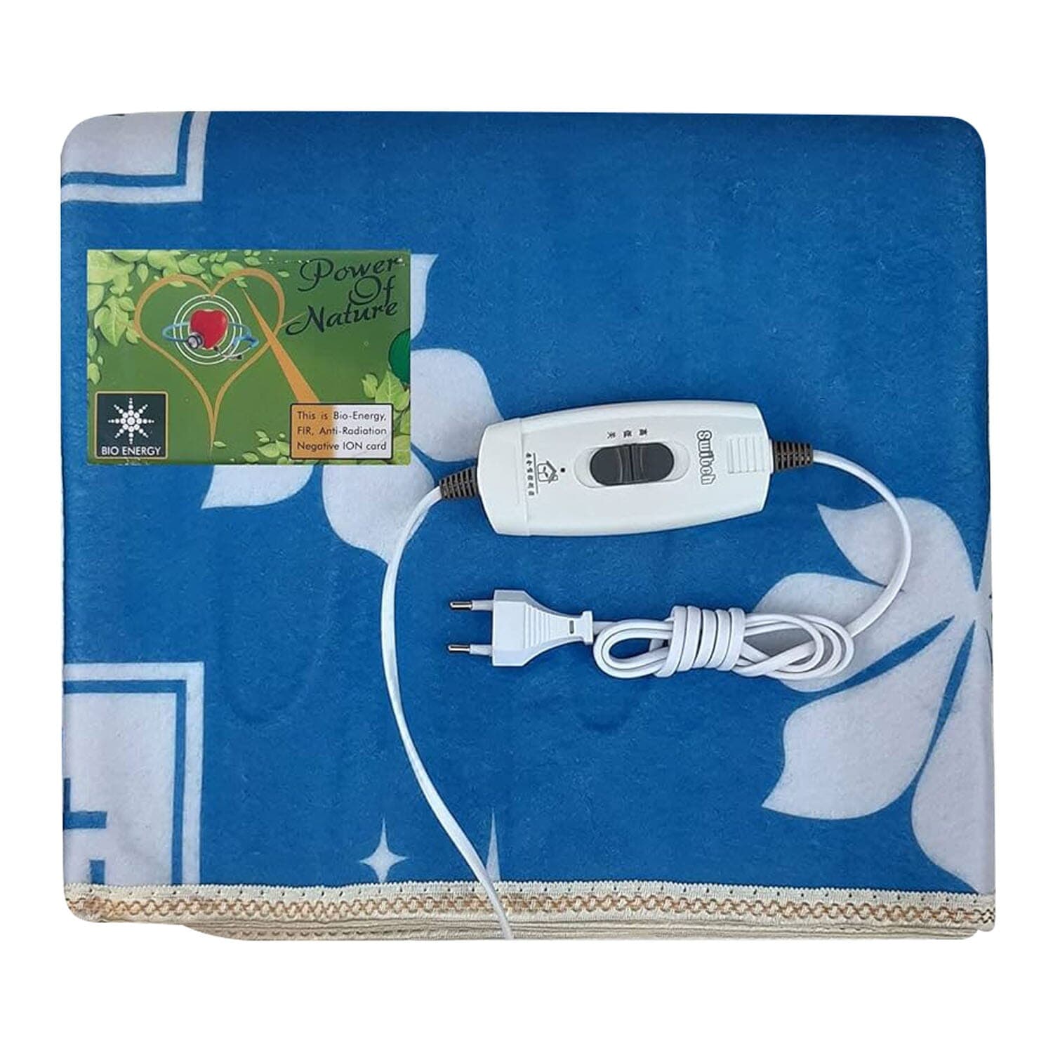 Electric Double Bed Heated Blanket Two Step Control Thermostat Body Warmer Heater For Winter