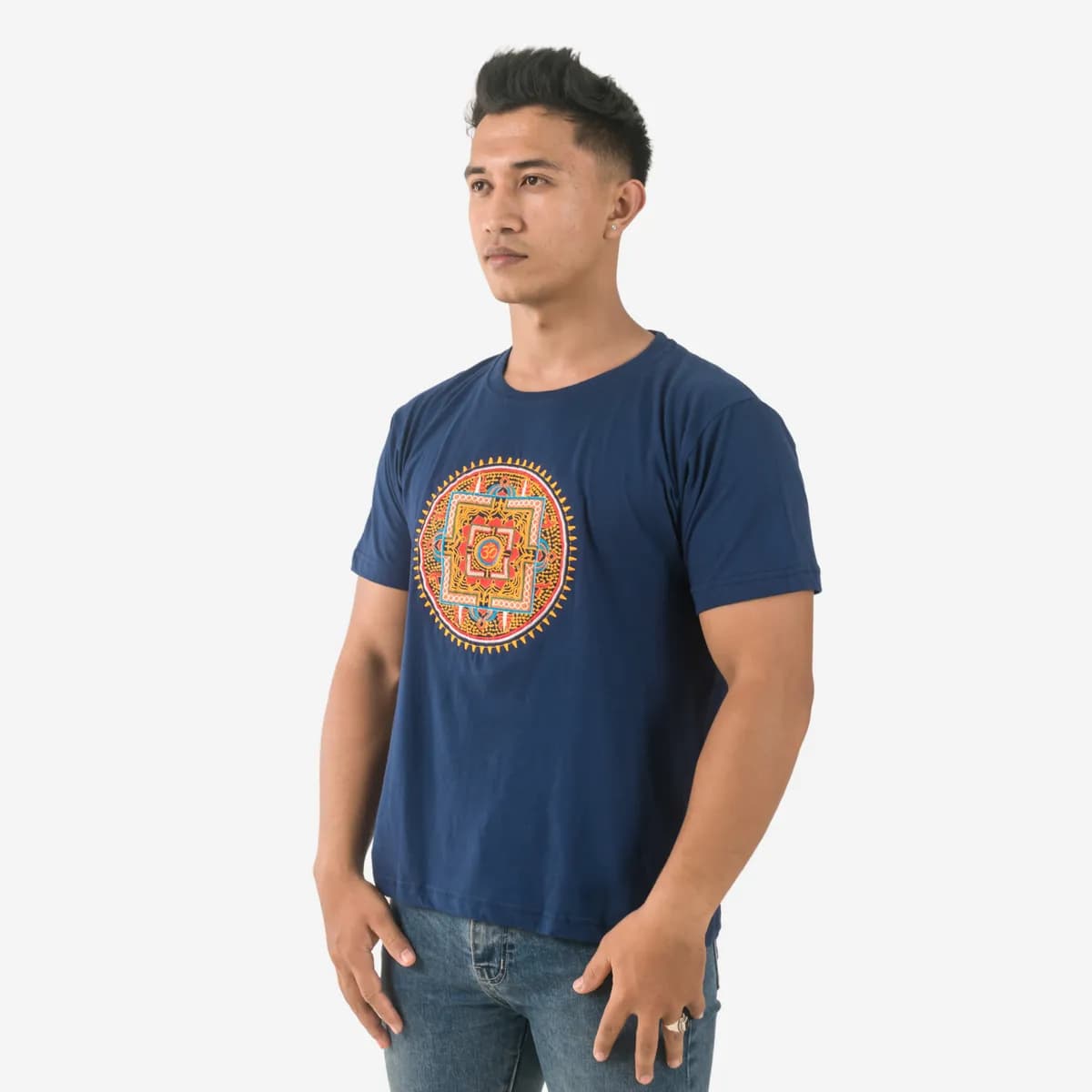 Binay Embroidery Mandala Embroidery T-shirt For Men - Fashion | T-Shirts For Men | Men's Upper Wear | T-Shirts |