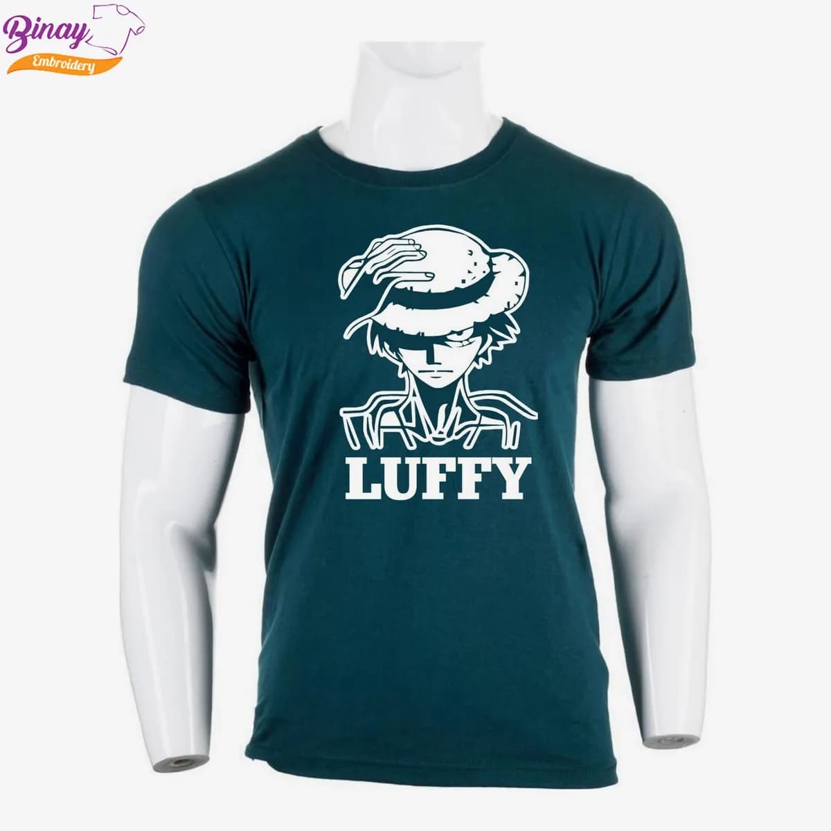Binay Embroidery One Piece (Luff) Green (Unisex) Printed T-Shirt For Men & Women - Fashion | T-Shirts | Unisex |