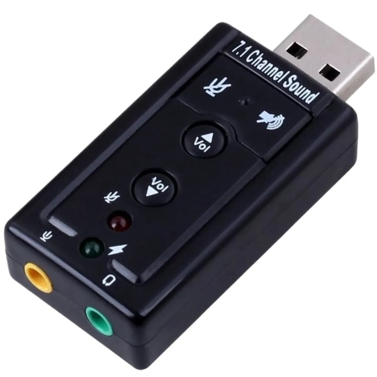 External USB Sound Card 7.1 Microphone-in Audio-out USB Splitter Soundcard