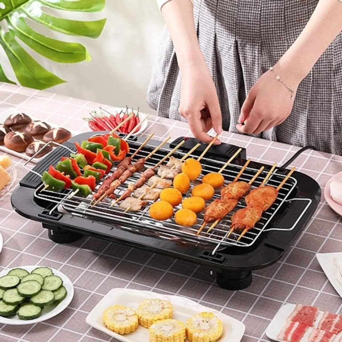 Electric Barbeque Grill Tandoor for Outdoor/Indoor Cooking
