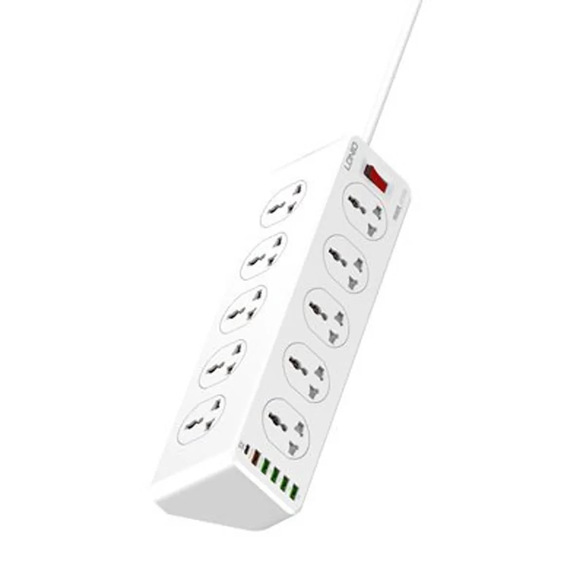 Ldnio SC10610 2500W 10 Sockets + Type-C PD + QC3.0 6 USB Ports Desktop Usb Extension Home Charger with 2m UK Plug Power Cord sc 10610 socket Port Plugs