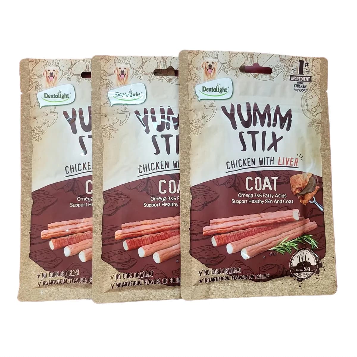 Dentalight Yumm Stix Dog Treat Chicken  50g×3pc
