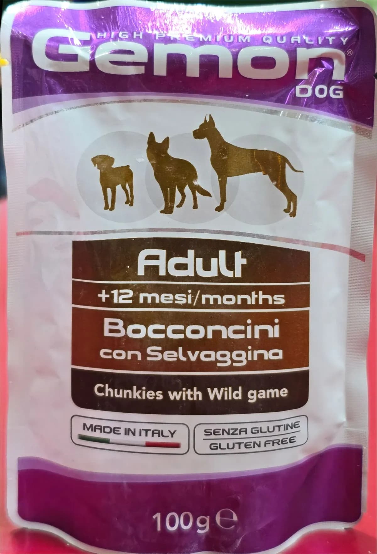 Adult Gemon Wet Food Chunkies With Wild Game 10pc For Dogs - 100 gm