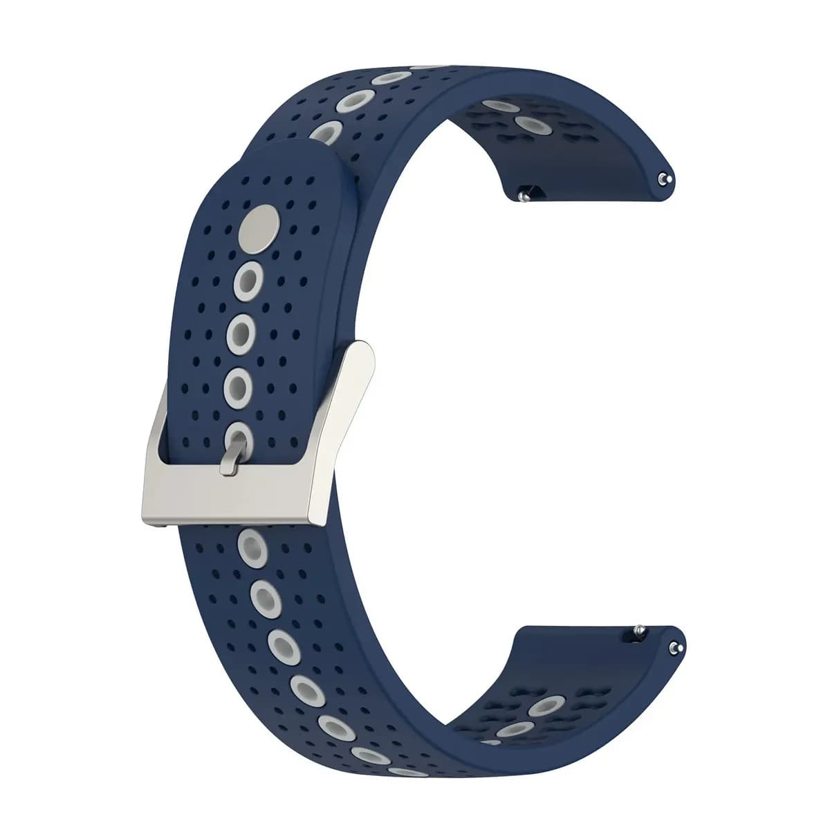 20mm Sports Strap Silicone Solid Color Watch Band (Blue)