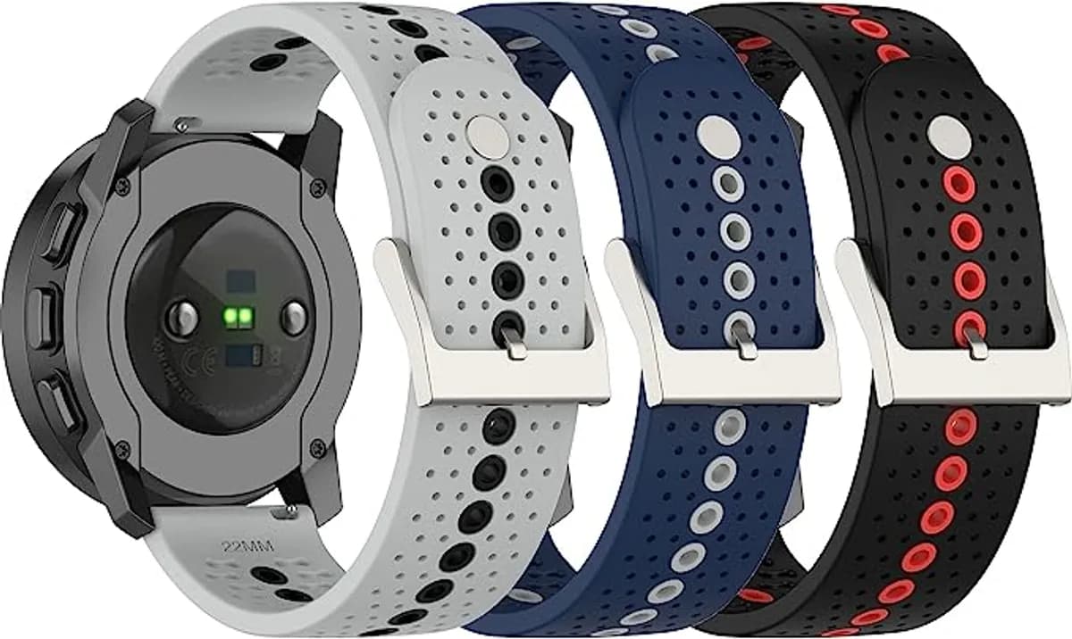 20mm Silicone Sport Strap For Amazfit GTS Series – Gray, Dark Blue, Black