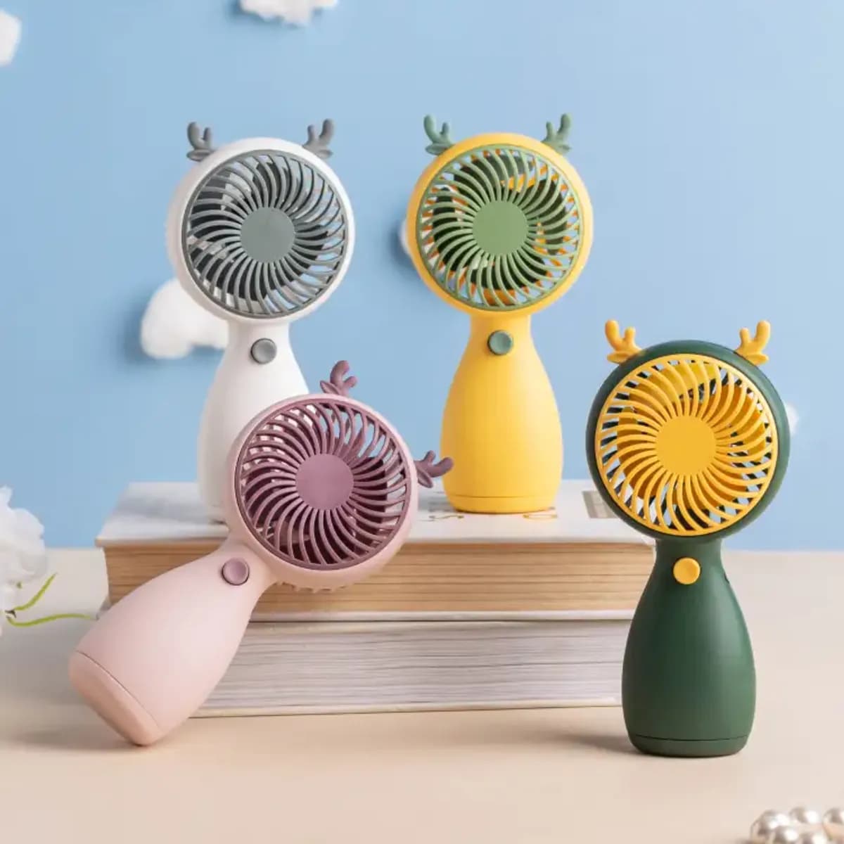 Portable Fan Eco-friendly Fine Workmanship USB Rechargeable Portable Fan HiQuality - Multicolor
