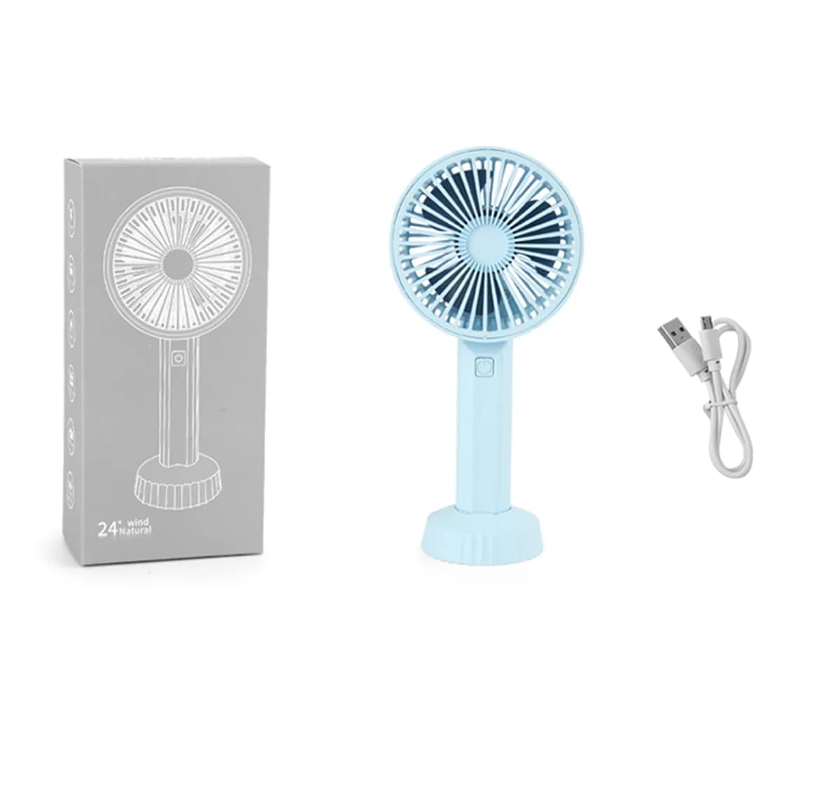 USB Rechargeable Handheld Cooling Fan Portable Mini Desk Fan - Multicolor