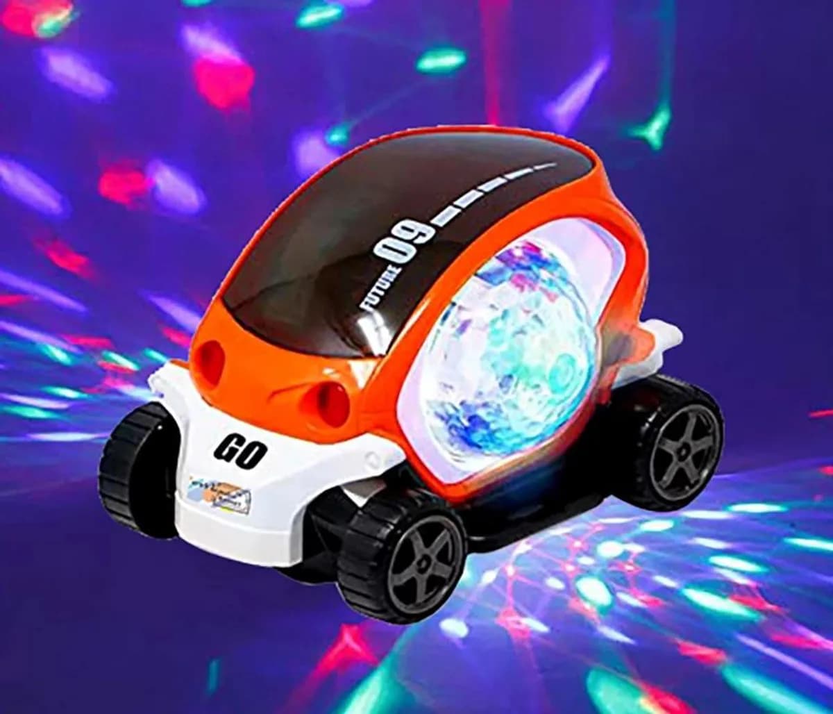 Didai 09 Future Omni-Directional Auto Turning Musical Stunt Car Toy - Multicolor
