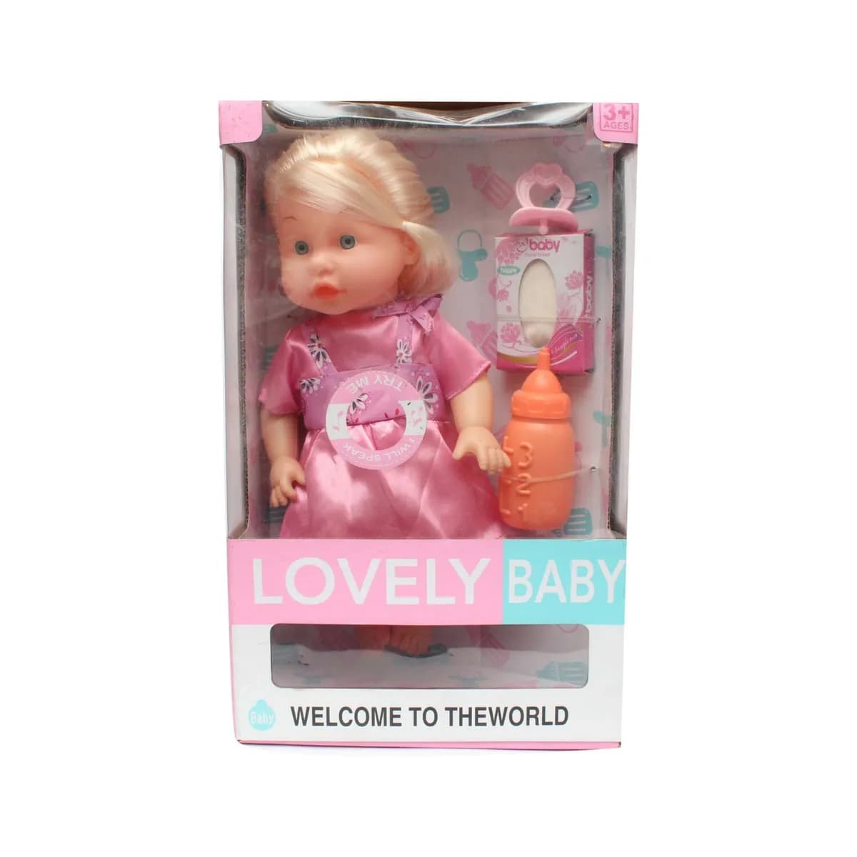 Pink Color Lovely Baby Doll For Kids - Pink Color