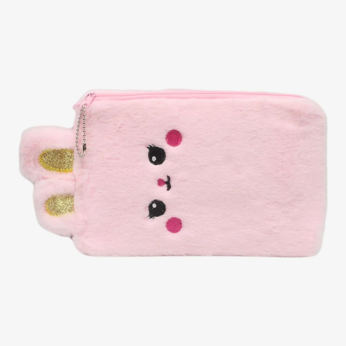 Fur Kitty Pencile Bag For Girls - Pink Color