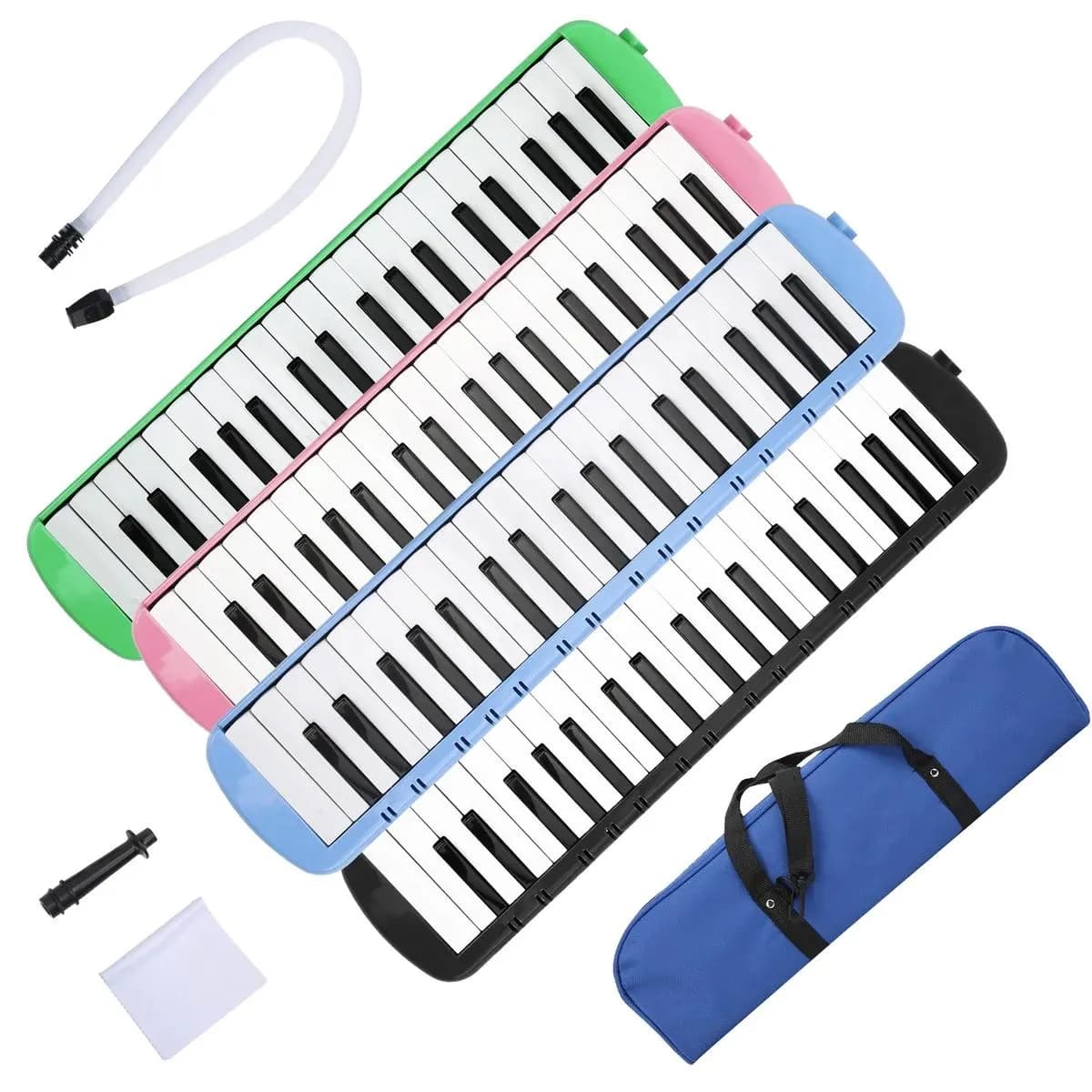 HiQuality 37 Keys Melodica Pianica Piano Style Mouth Organ for Kids and Beginners - Pink Color