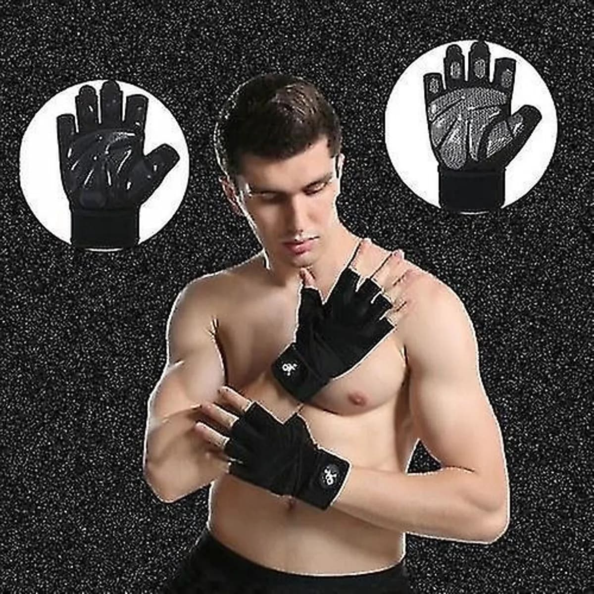 Professional Breathable Weightlifting Gym Sports Wrist Wrap, Gym Gloves Women/Men - Multicolor (Large)