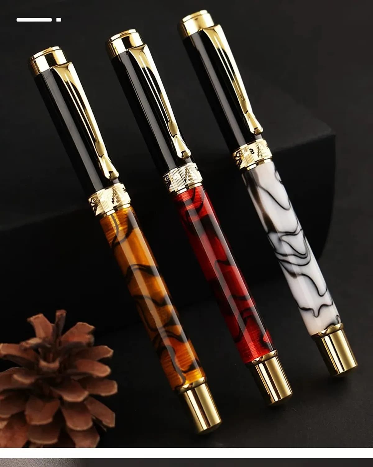New Metal Acrylic Fountain Pen Beautiful Gift Pen Bent Nib Writing Office School Ink Pen( 1 Piece Random Color)