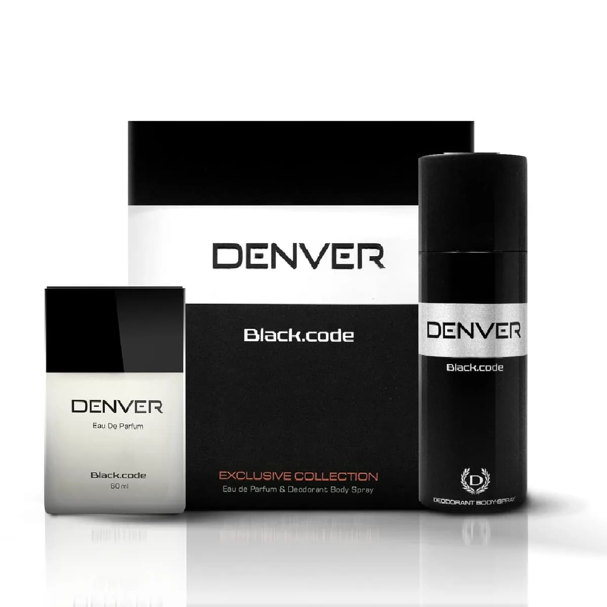 Denver Black Code Exclusive Collection Perfume Gift Set For Men | Pack Of Perfume For Men 60ml And Deodorant Spray 150ml