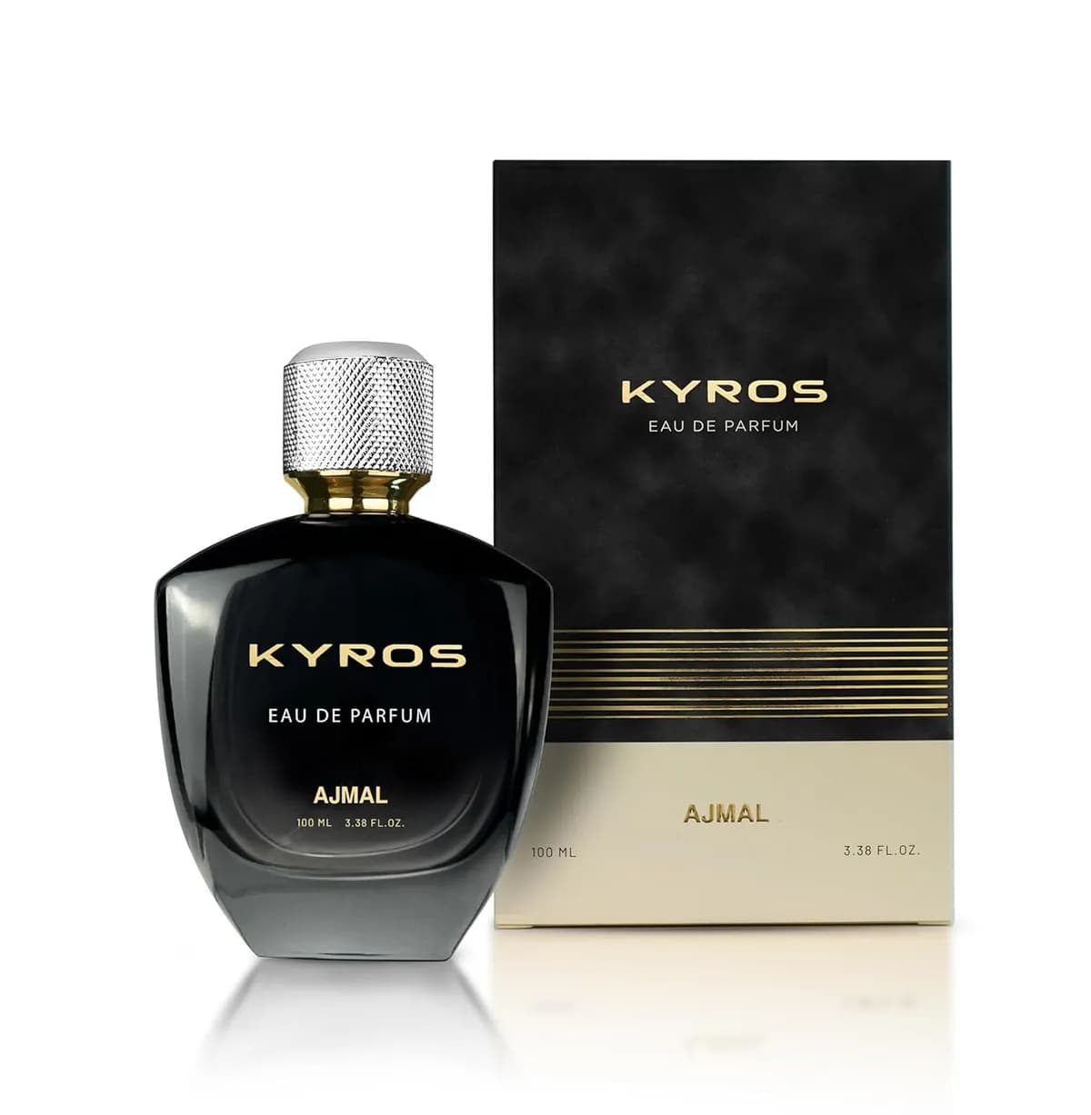 Ajmal Kyros Perfume | 100ml Unisex Eau De Parfum | Long Lasting Oriental Woody Scent with Spicy, Amber & Musky Notes | Unisex Cologne | Daily, Office, Parfum for Man & Women