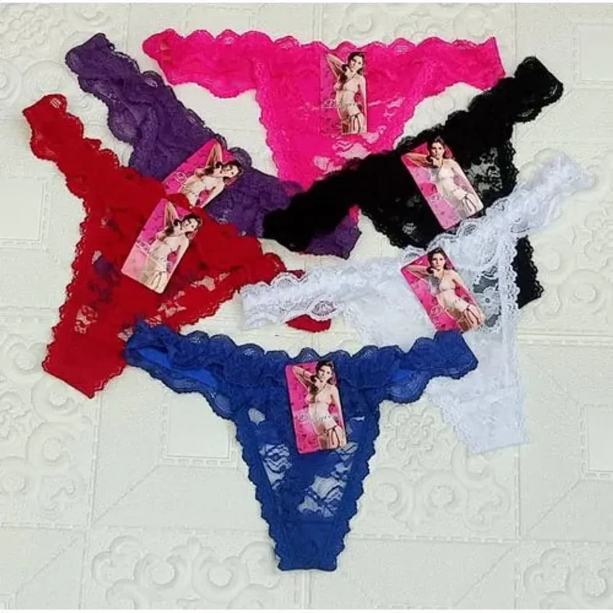 2pcs Ladies Net Thong Panties - Free Size (Multicolor)