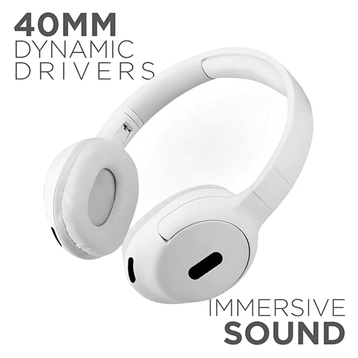 Max Pro Headphone Bluetooth Headset-White Color