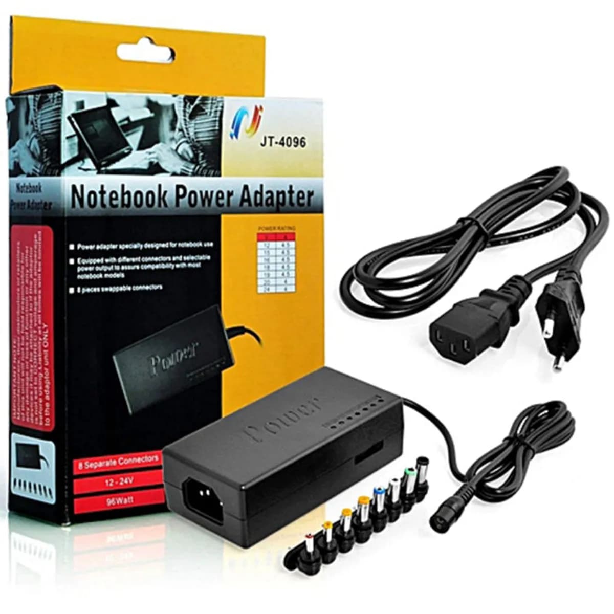 Laptop Master Charger, AC Universal Power Adapter Charger, DC 12V/15V/16V/18V/19V/20V/24V 4-5A 96W, laptop charger