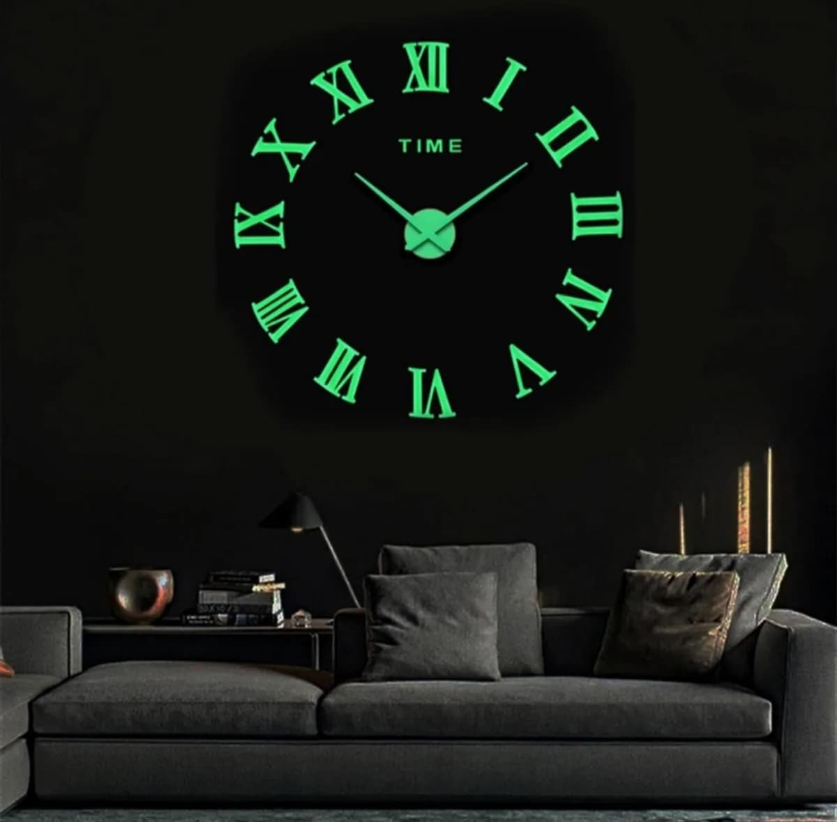 DIY Luminous Stickers Digital Clock 3D Wall Clock Wall Decor