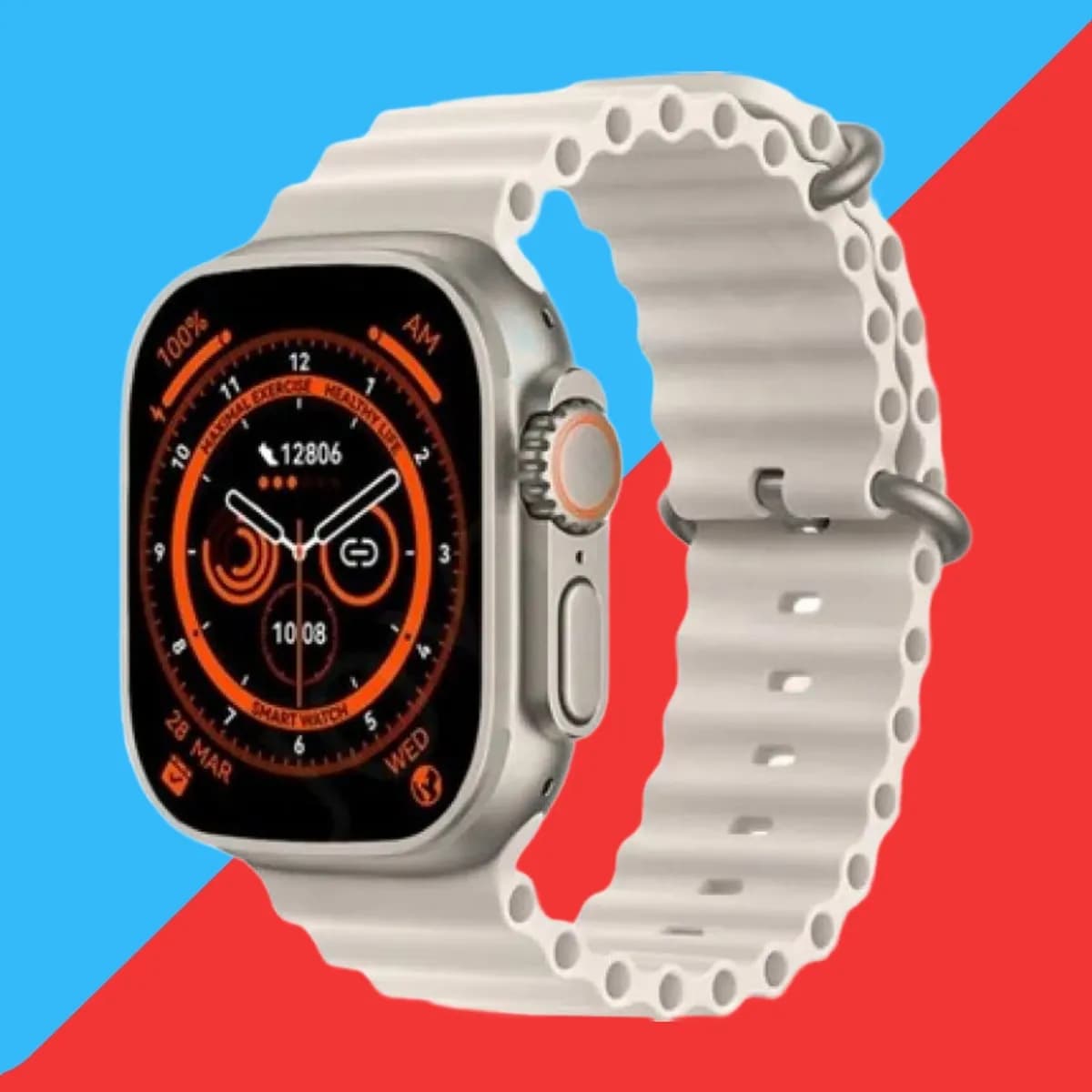 T800 Ultra Smart Watch 1.99" Series 8 HD Display - Campatible for & Android -Bluetooth Call, Fitness Tracker, Voice Assistance-Cream Color