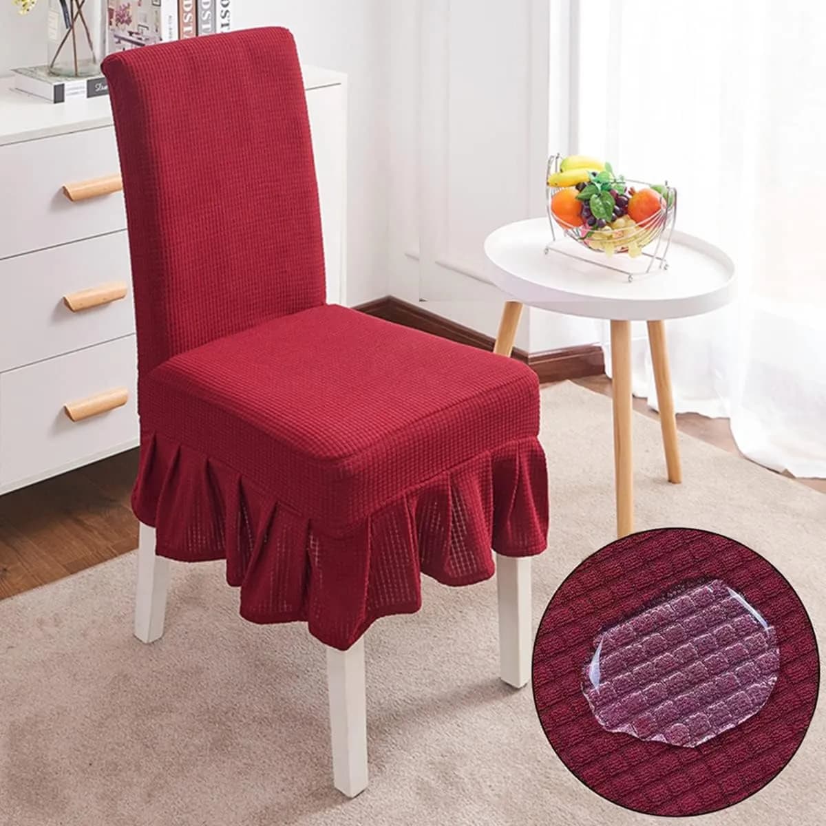 Country Style Stretch Dining Chair Covers