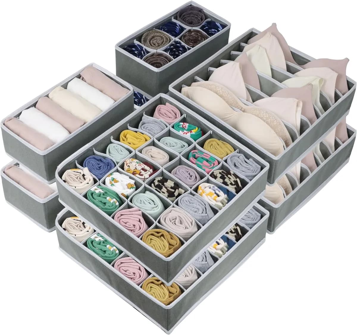 4 Pcs Underwear Drawer and Closet Organizer Storage Bag -(Multicolor)