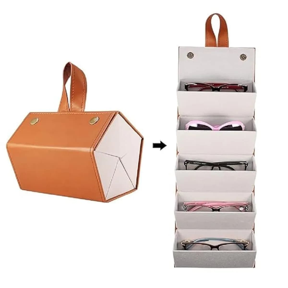 5 Layer Sunglasses Organizer Box Holder for Multiple Glasses