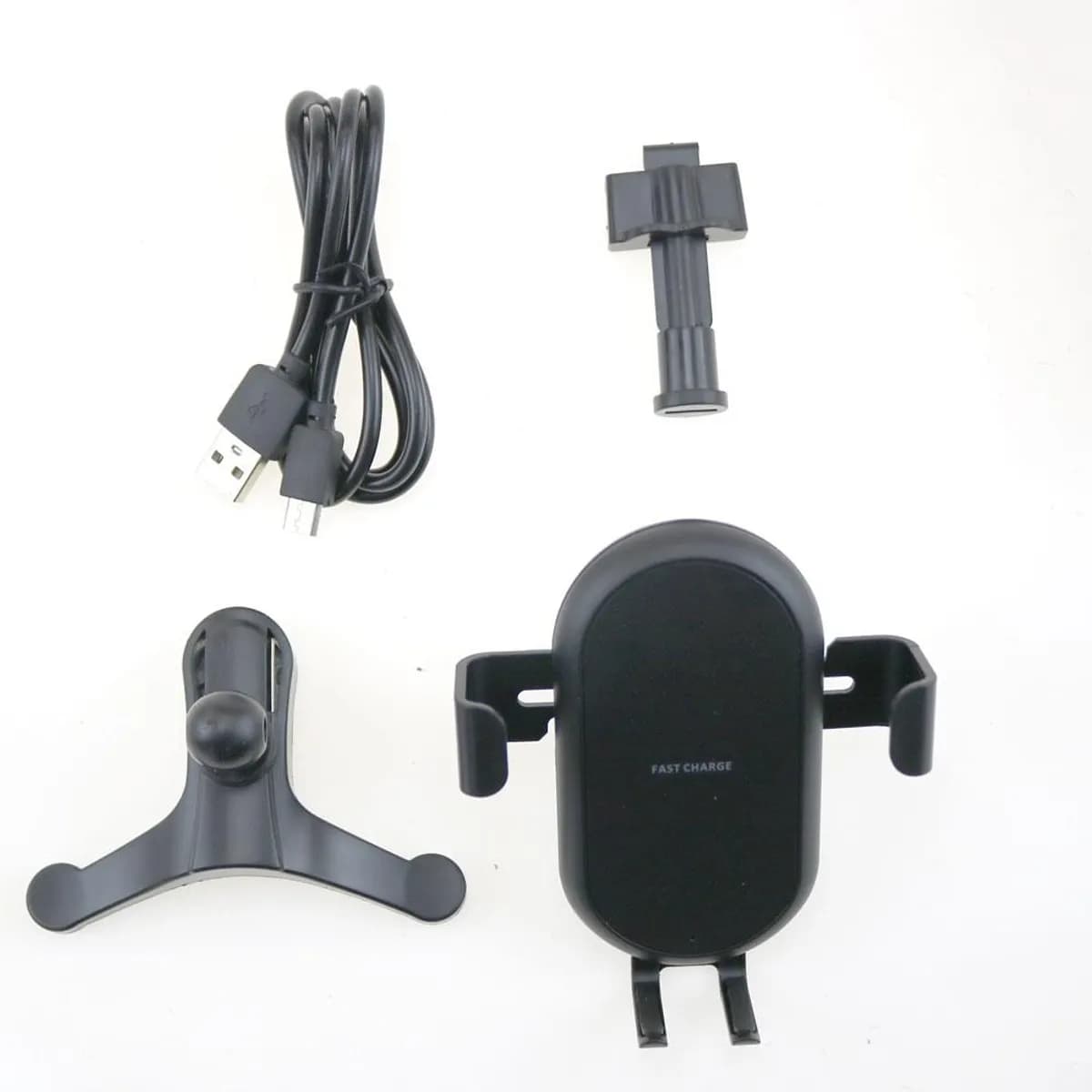 Qi Wireless Car Mount Phone Holder T8 Charging Station Black