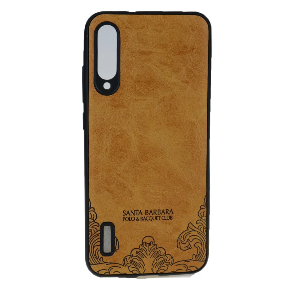 Xiaomi Mi A3 Logo Case – Faux Leather TPU Guard - (Brown)
