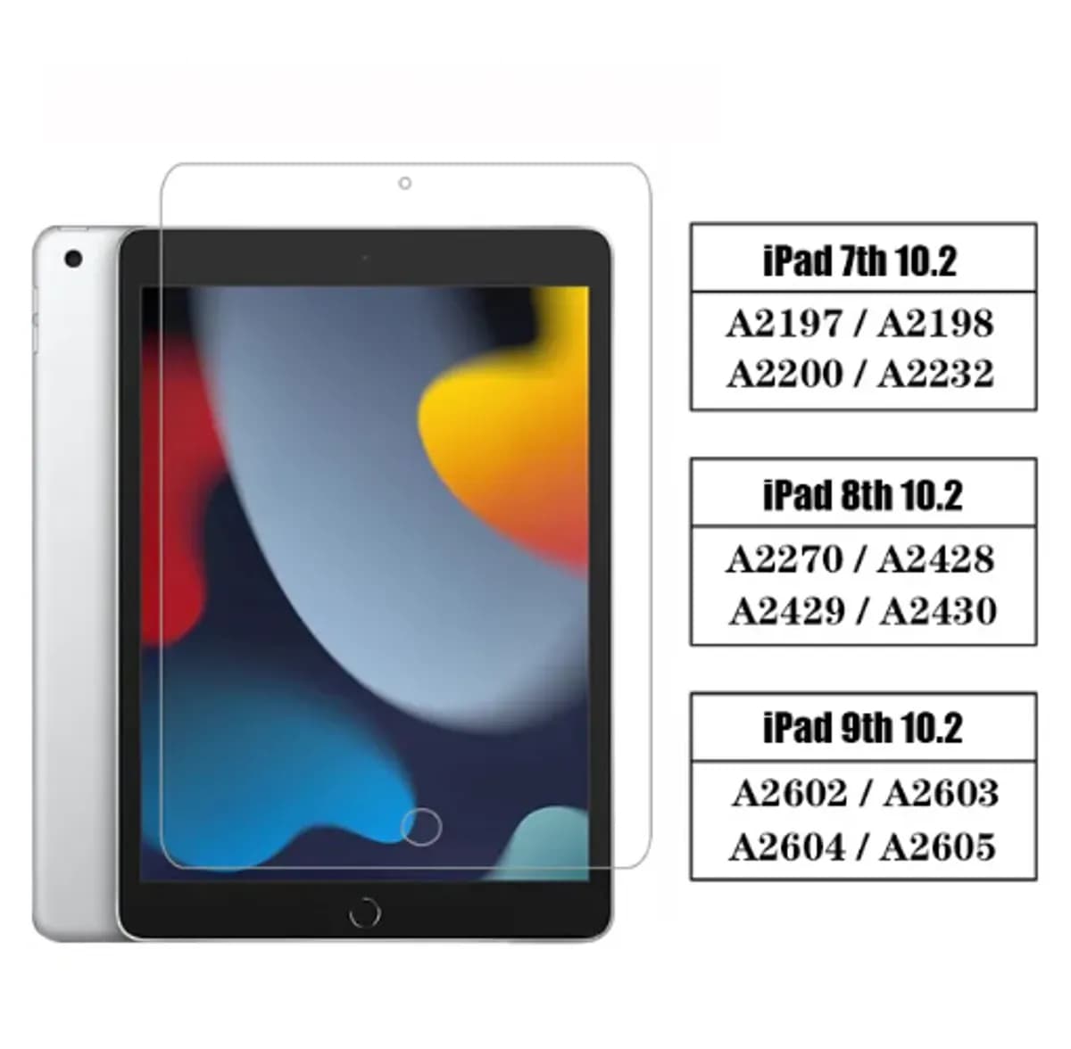 iPad 10.2 Tempered Glass – 7th‑9th Gen Screen Guard - (Apple iPad 10.2)