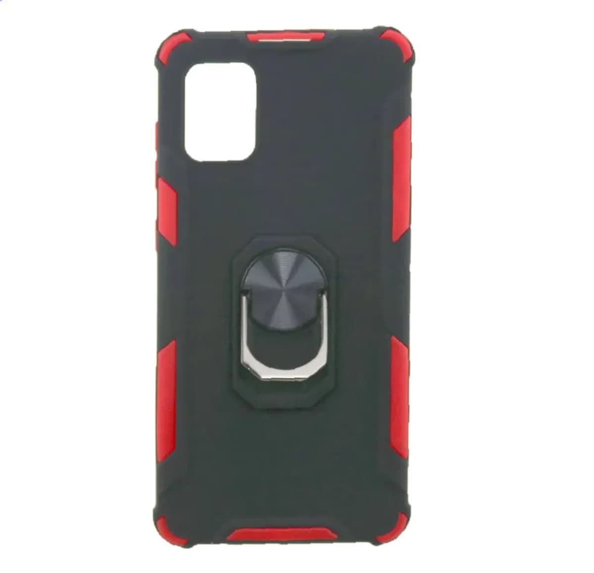 Magnetic Bracket Case for Samsung Galaxy A31 – Hard Shockproof Rubber-Edge Cover with Iron Ring