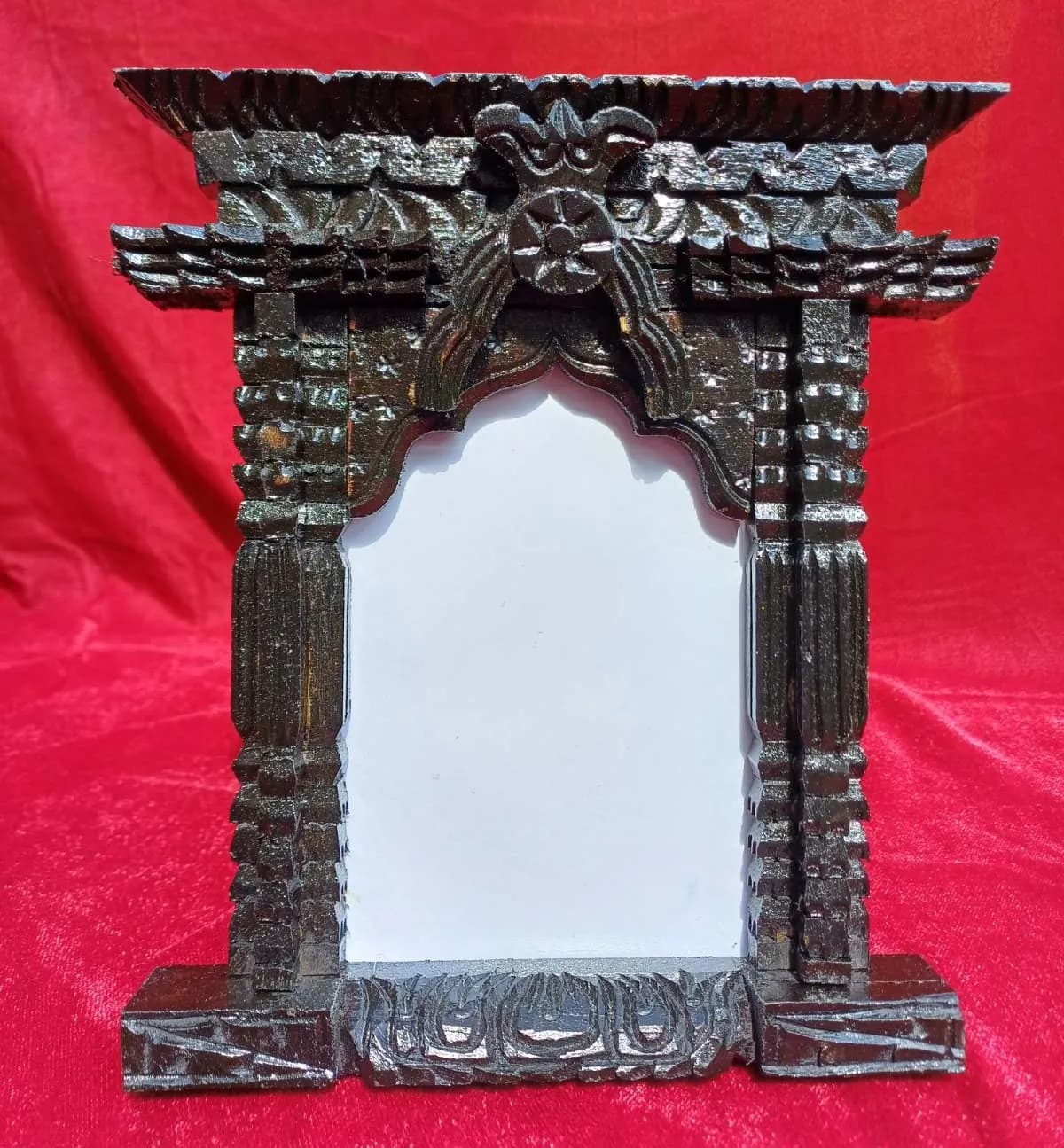 Wooden Carved Photo Frame size 8inch by 7inch (Home/Office Decor) - Brown