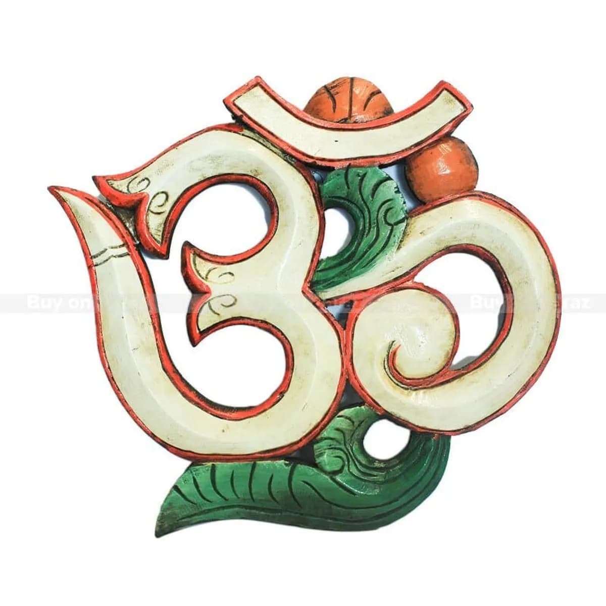 Ohm Design Wall Hanging Décor - 12" - White Orange
