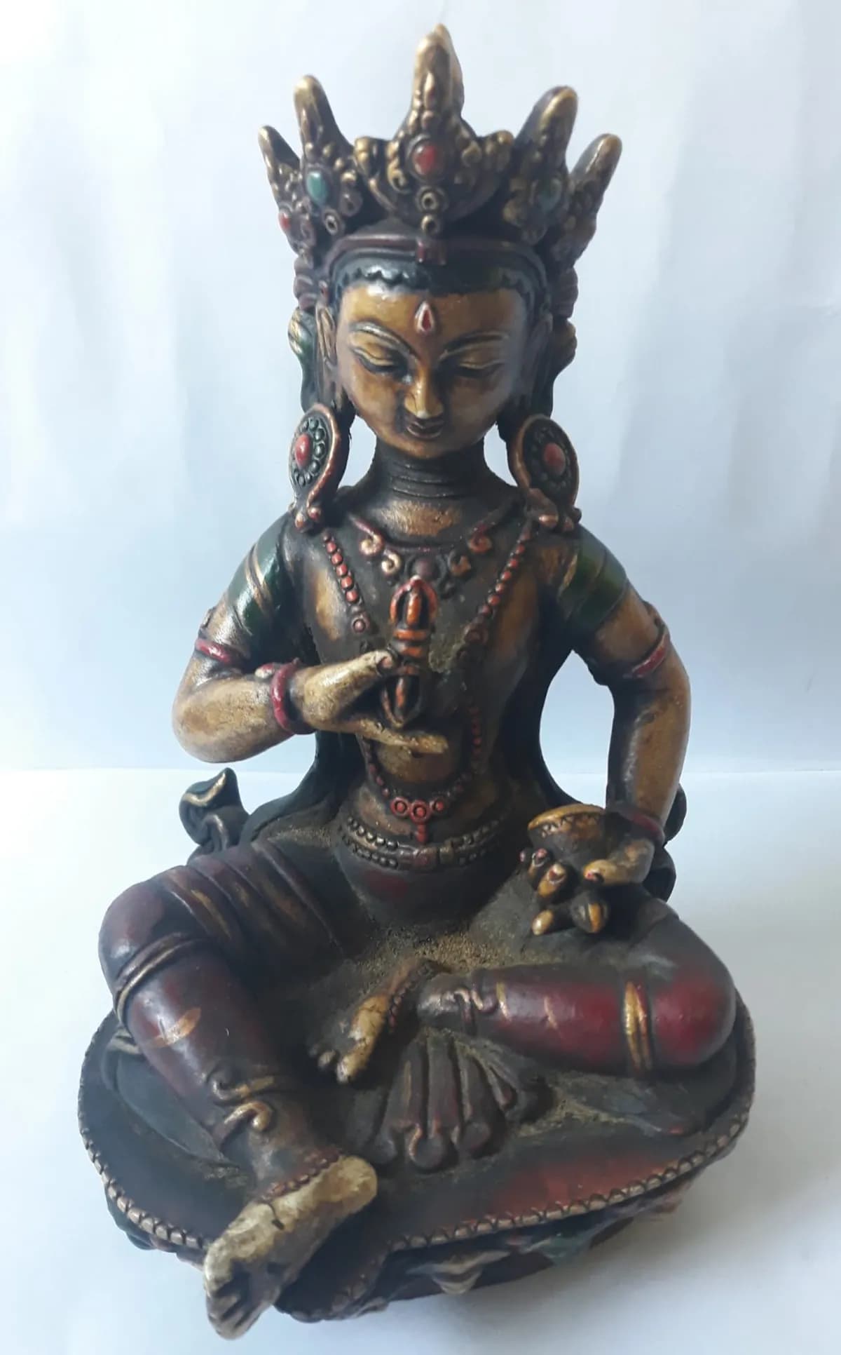 Ceramic Golden Vajrasattva(Home Decor)-8inch