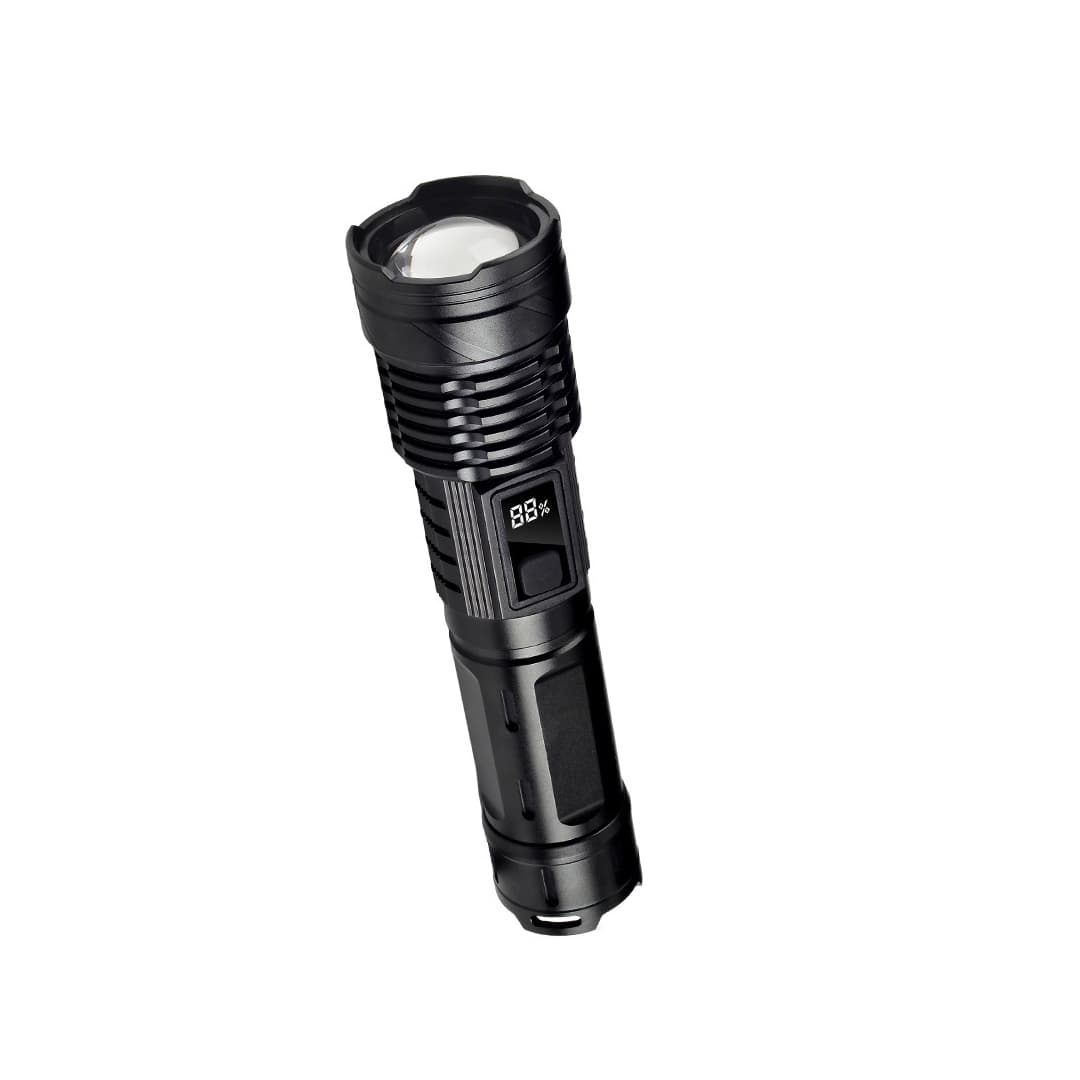 RL-SX616 White Laser Flashlight, Type-C Rechargeable with Built-In Battery and Smart Display for Outdoor Use
